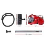 Devanti 2200W Bagless Vacuum Cleaner Red - Image 2