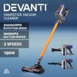 Devanti Handheld Vacuum Cleaner Bagless Cordless 150W Gold - Image 3