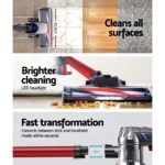 Devanti Handheld Vacuum Cleaner Bagless Cordless Red 150W - Image 4